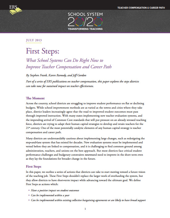First Steps - Education Resource Strategies
